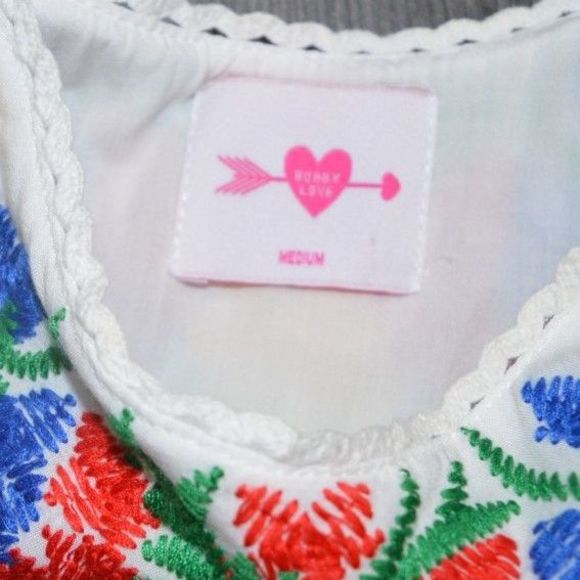 Buddy Love Dress Medium Embroidered Floral Carolina Oxacan Mini Dress - Picture 9 of 14